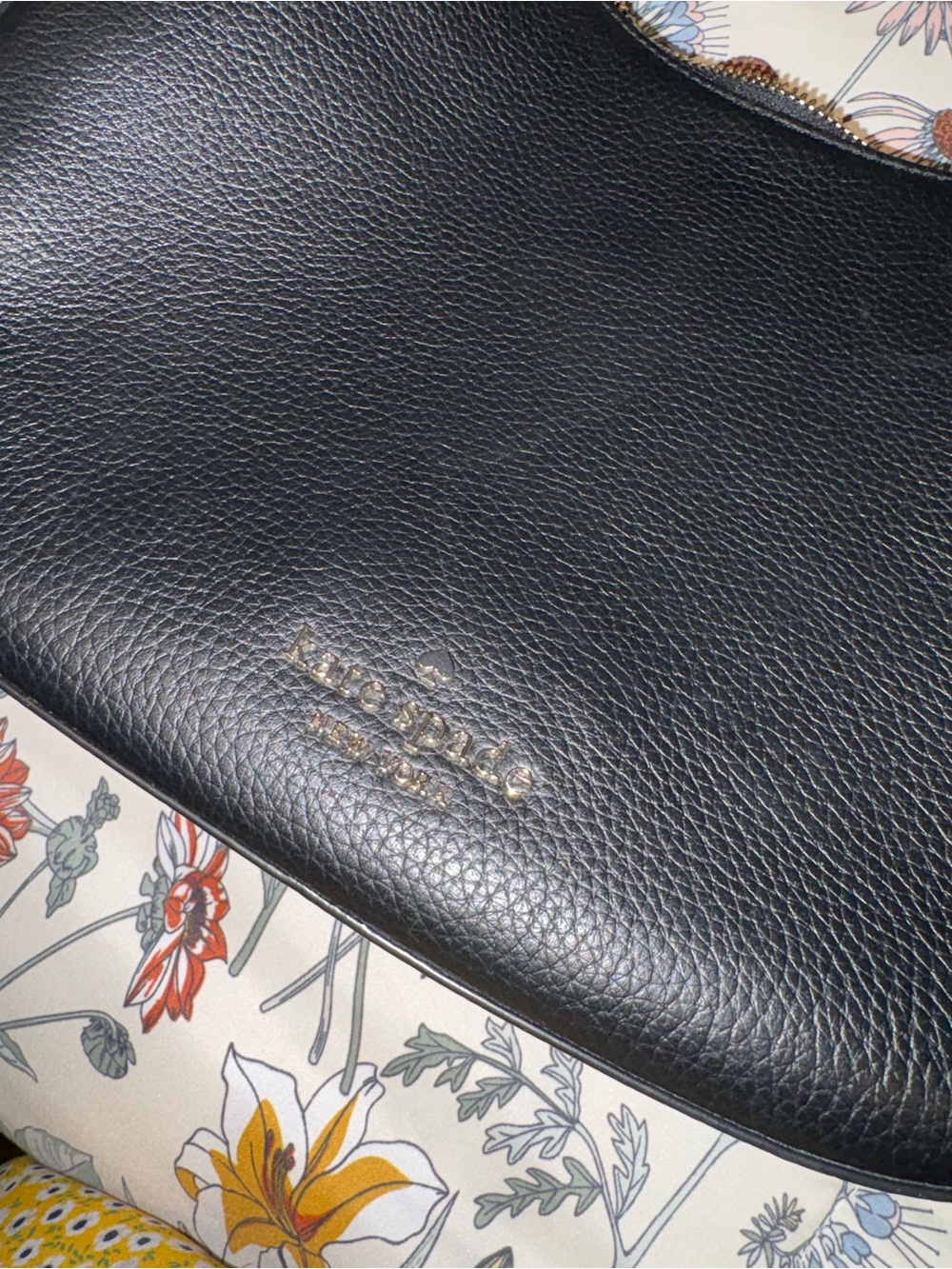 kate spade Black Pebbled Leather Crescent Shoulder Bag - Picture 2 of 9
